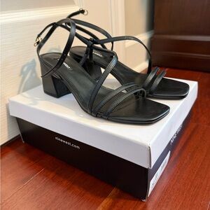 Nine West Black Block Heel Sandals